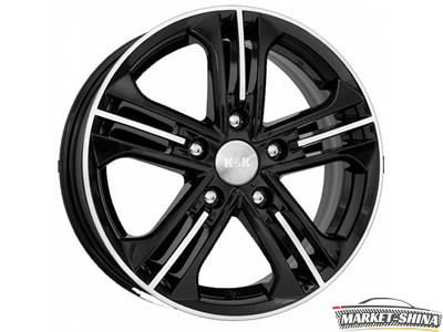 K&K Trinity 6 x 15 5*100 Et:43 Dia:57.1 алмаз черный